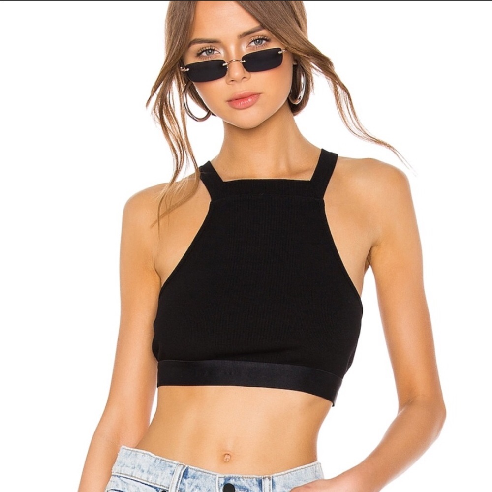 Alexander Wang Black Crop Top Tank Medium